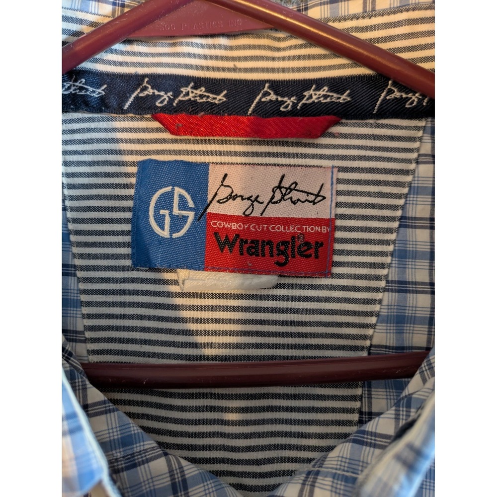 Wrangler‎ Shirts Men 3XL George Strait Cowboy Cut Plaid Button Down Lot of 2 - Picture 8 of 16